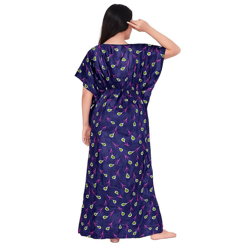 Stylish Floral Print Maxi Nightwear - Full Length Kaftan for Women